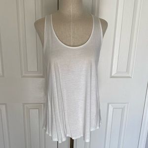 Off White Lace Back Sleeveless Top